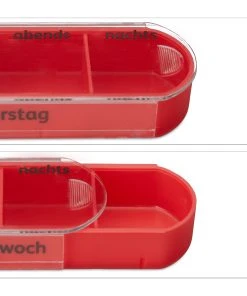 Relaxdays 10x Pillendose In Weiß/ Rot -Relaxdays Verkaufsshop relaxdays 10x pillendose in weiss rot 6