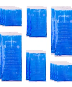 Relaxdays 16tlg. Kühlpad Set In Blau