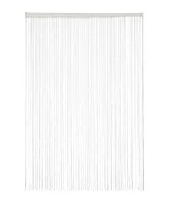 Relaxdays 1x Fadenvorhang In Weiß - (L)245 X (B)145 Cm