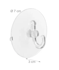 Relaxdays 24x Saugnapfhaken In Transparent -Relaxdays Verkaufsshop relaxdays 24x saugnapfhaken in transparent 3