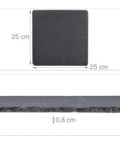 Relaxdays 24x Schieferplatte In Anthrazit -Relaxdays Verkaufsshop relaxdays 24x schieferplatte in anthrazit 3
