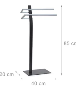 Relaxdays 2tlg. Badezimmer-Set In Schwarz 11 Relaxdays 2tlg. Badezimmer-Set In Schwarz -Relaxdays Verkaufsshop relaxdays 2tlg badezimmer set in schwarz 3