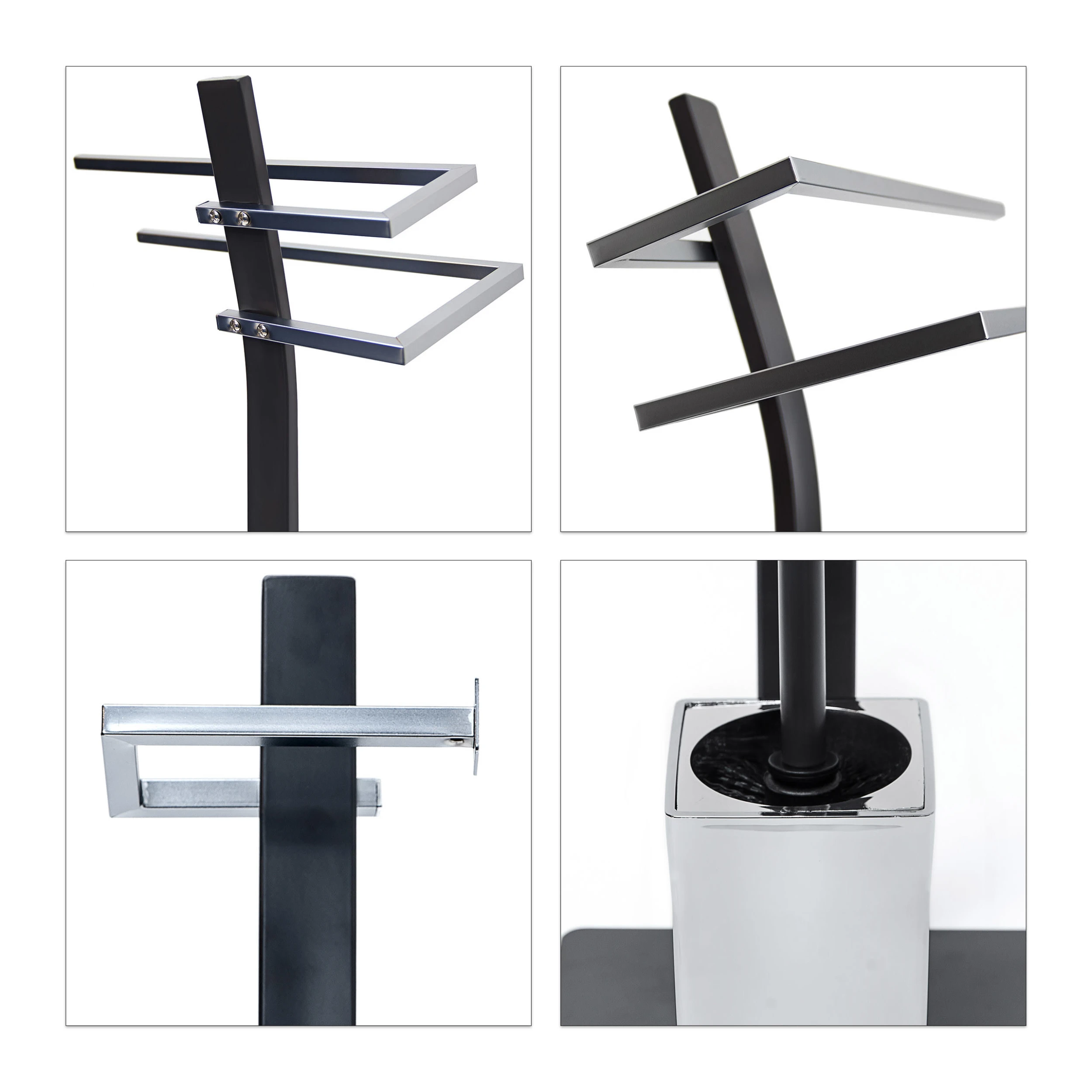 Relaxdays 2tlg. Badezimmer-Set In Schwarz 6 Relaxdays 2tlg. Badezimmer-Set In Schwarz – Bild 6