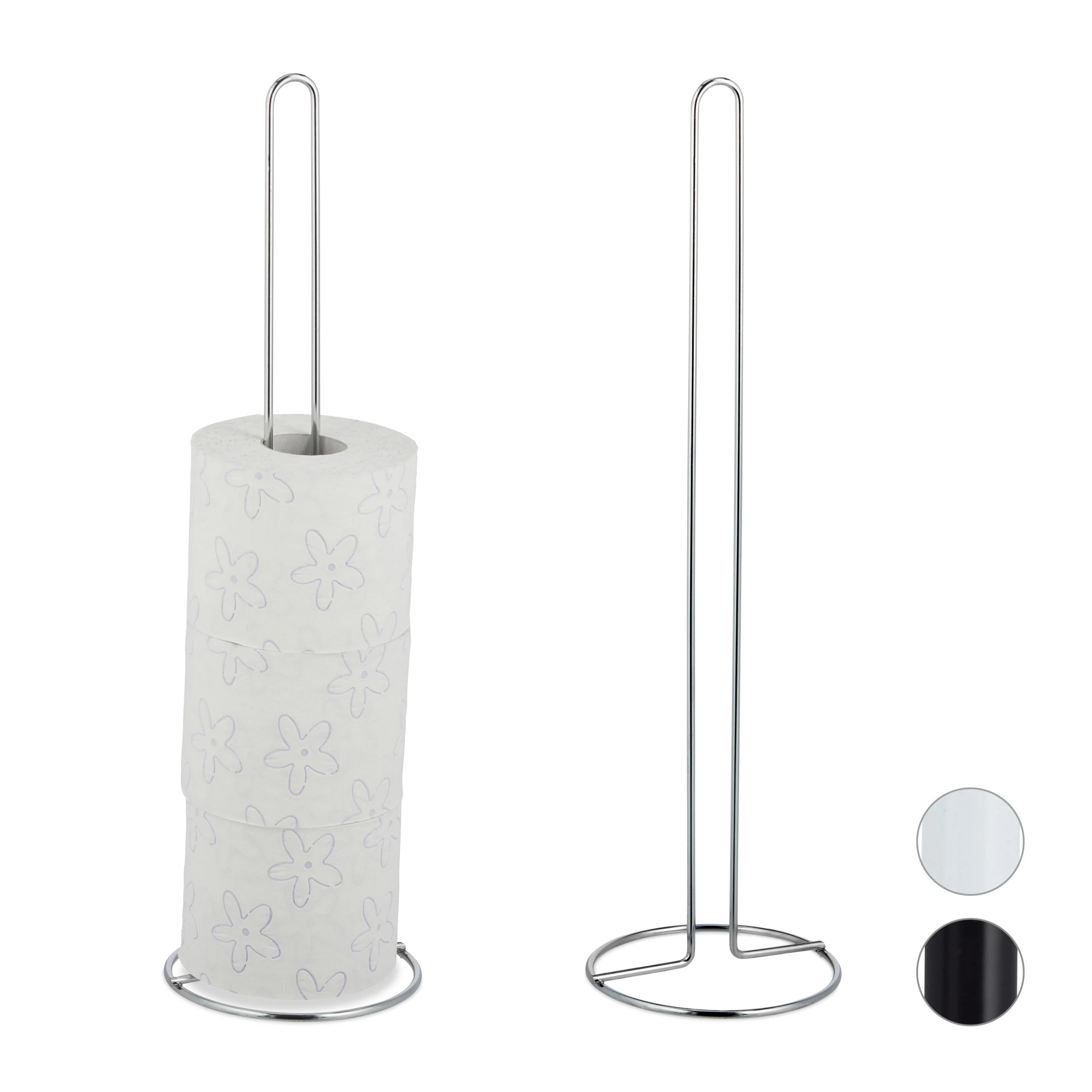 Relaxdays 2x Ersatzrollenhalter In Silber 1 Relaxdays 2x Ersatzrollenhalter In Silber