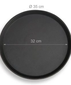 Relaxdays 2x Gastrotablett In Schwarz - Ø35 Cm -Relaxdays Verkaufsshop relaxdays 2x gastrotablett in schwarz o35 cm 3
