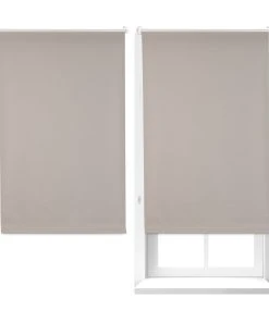 Relaxdays 2x Thermorollo In Braun - (B)60 X (H)160 Cm