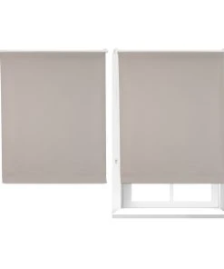 Relaxdays 2x Thermorollo In Braun - (B)90 X (H)160 Cm