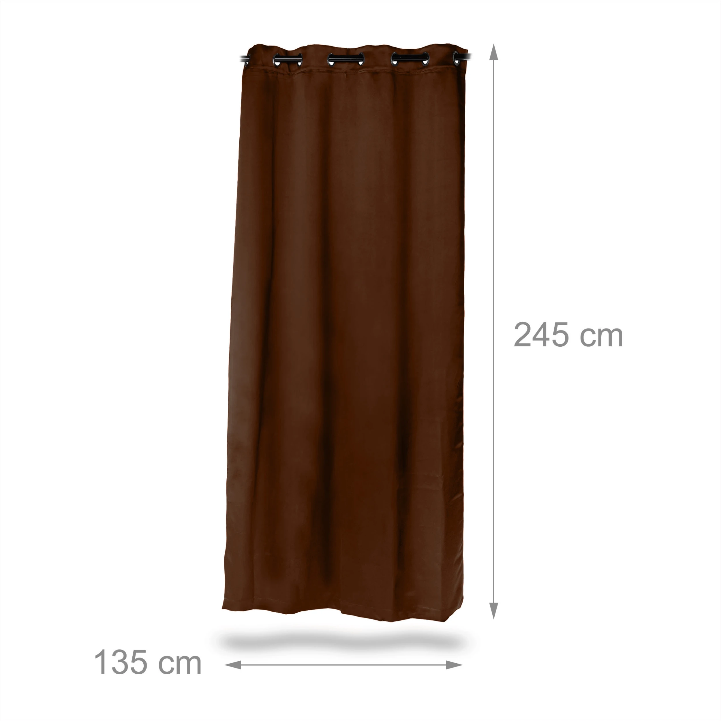 Relaxdays 2x Verdunklungsvorhänge In Braun - (L)245 X (B)135 Cm 4 Relaxdays 2x Verdunklungsvorhänge In Braun - (L)245 X (B)135 Cm – Bild 4