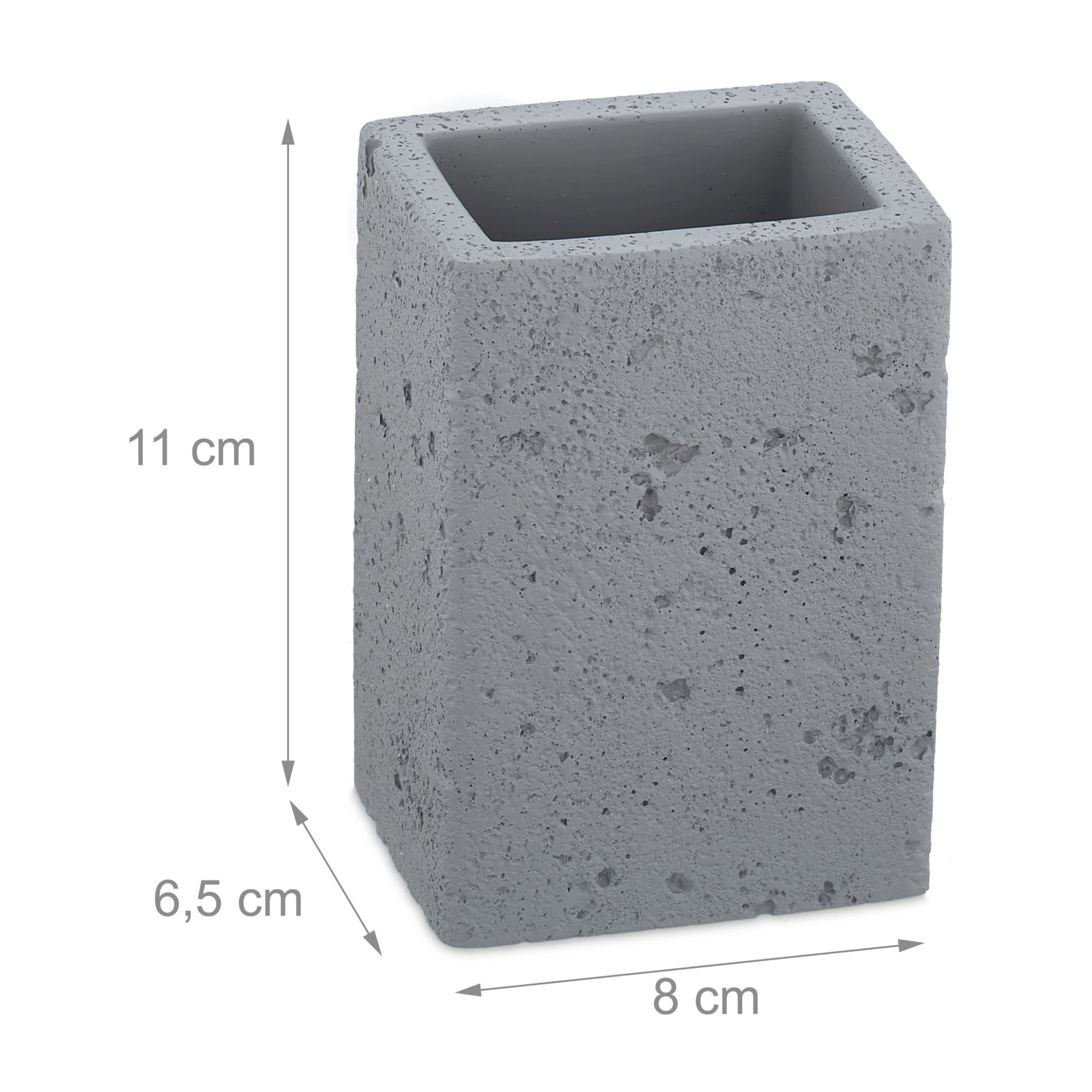 Relaxdays 2x Zahnbürstenhalter In Grau 4 Relaxdays 2x Zahnbürstenhalter In Grau – Bild 4