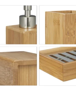 Relaxdays 3tlg. Badaccessoire-Set In Natur 13 Relaxdays 3tlg. Badaccessoire-Set In Natur -Relaxdays Verkaufsshop relaxdays 3tlg badaccessoire set in natur 5