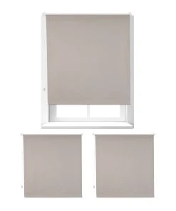 Relaxdays 3x Thermorollo In Braun - (B)110 X (H)160 Cm