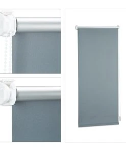 Relaxdays 3x Verdunkelungsrollo In Grau - (B)80 X (H)160 Cm -Relaxdays Verkaufsshop relaxdays 3x verdunkelungsrollo in grau b 80 x h 160 cm 4
