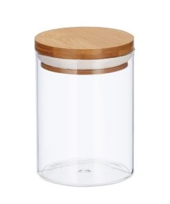 Relaxdays 3x Vorratsdosen In Natur - 600 Ml