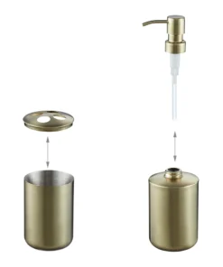 Relaxdays 4-tlg. Badezimmer Set In Gold -Relaxdays Verkaufsshop relaxdays 4 tlg badezimmer set in gold 5