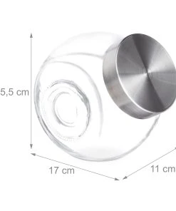 Relaxdays 4 X Bonbongläser In Transparent - 1,5 L -Relaxdays Verkaufsshop relaxdays 4 x bonbonglaser in transparent 1 5 l 3