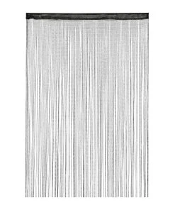 Relaxdays 4 X Fadenvorhang "Glitzer" In Schwarz - (L)245 X (B)145 Cm