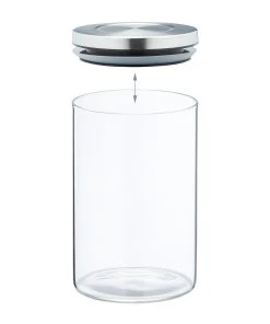 Relaxdays 4 X Vorratsgläser In Transparent/ Silber - 750 Ml -Relaxdays Verkaufsshop relaxdays 4 x vorratsglaser in transparent silber 750 ml 5