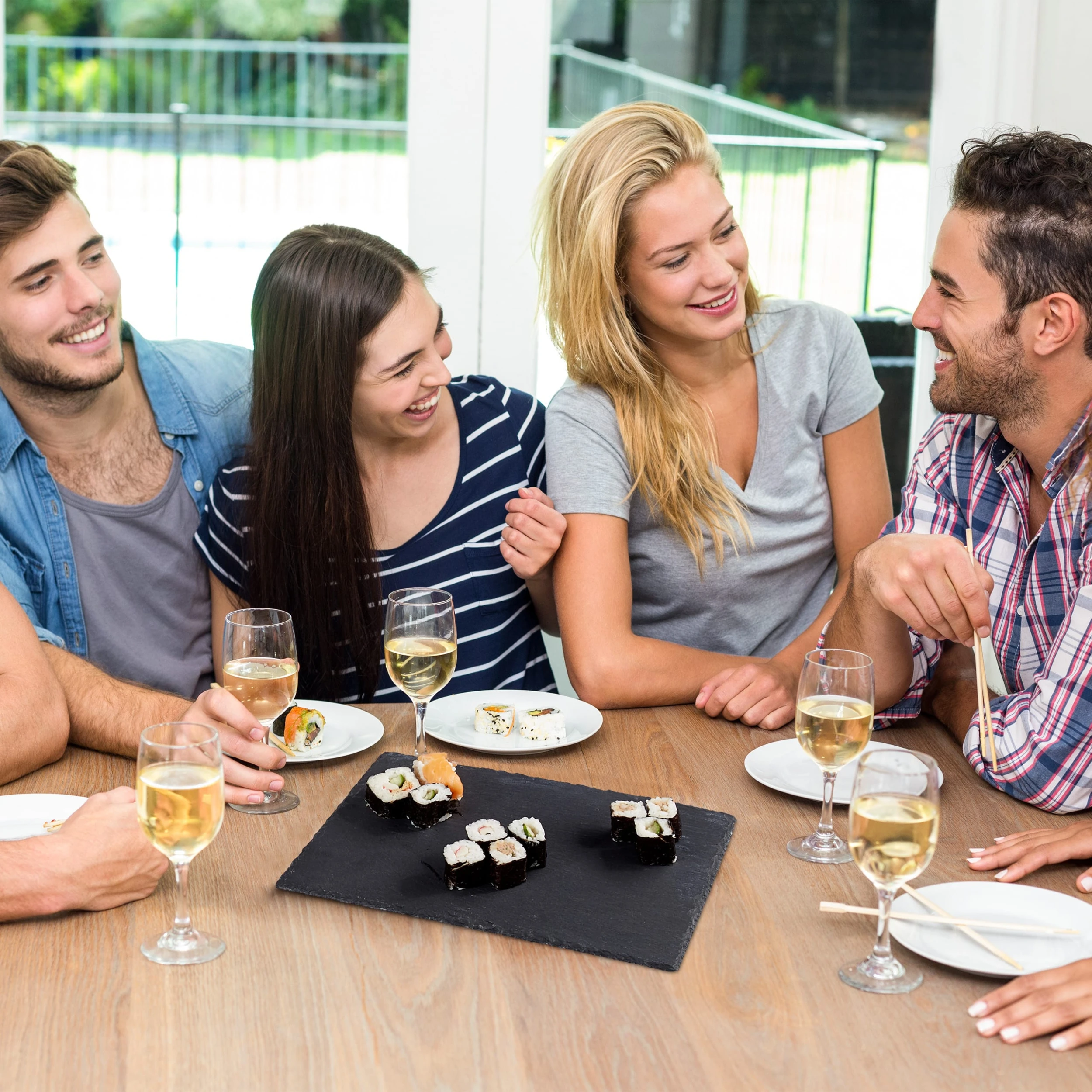 Relaxdays 48x Schieferplatte In Anthrazit - (B)30 X(H)20 Cm 3 Relaxdays 48x Schieferplatte In Anthrazit - (B)30 X(H)20 Cm – Bild 3