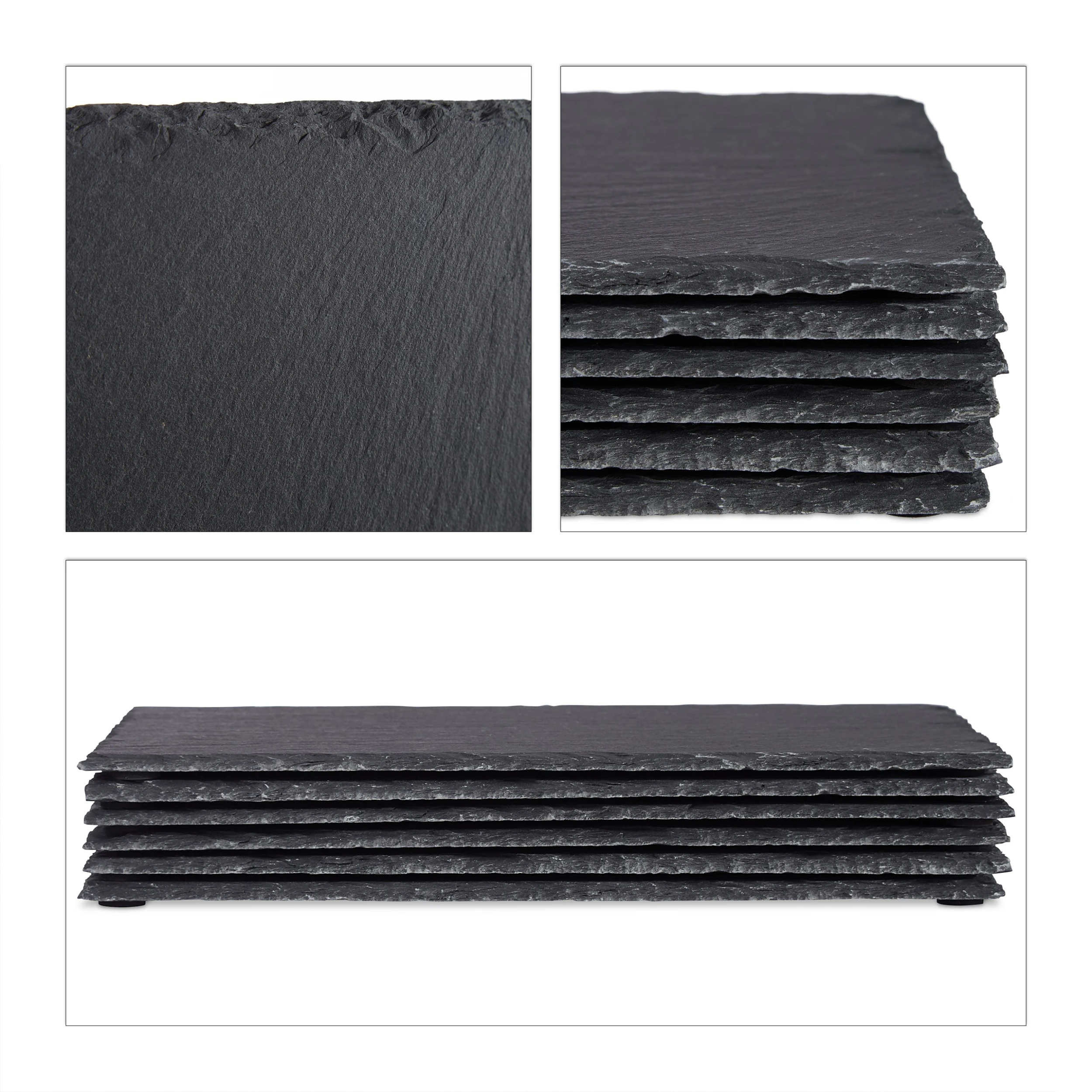 Relaxdays 48x Schieferplatte In Anthrazit - (B)30 X(H)20 Cm 7 Relaxdays 48x Schieferplatte In Anthrazit - (B)30 X(H)20 Cm – Bild 7