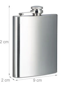 Relaxdays 4x Flachmann In Silber - Je 200 Ml -Relaxdays Verkaufsshop relaxdays 4x flachmann in silber je 200 ml 2