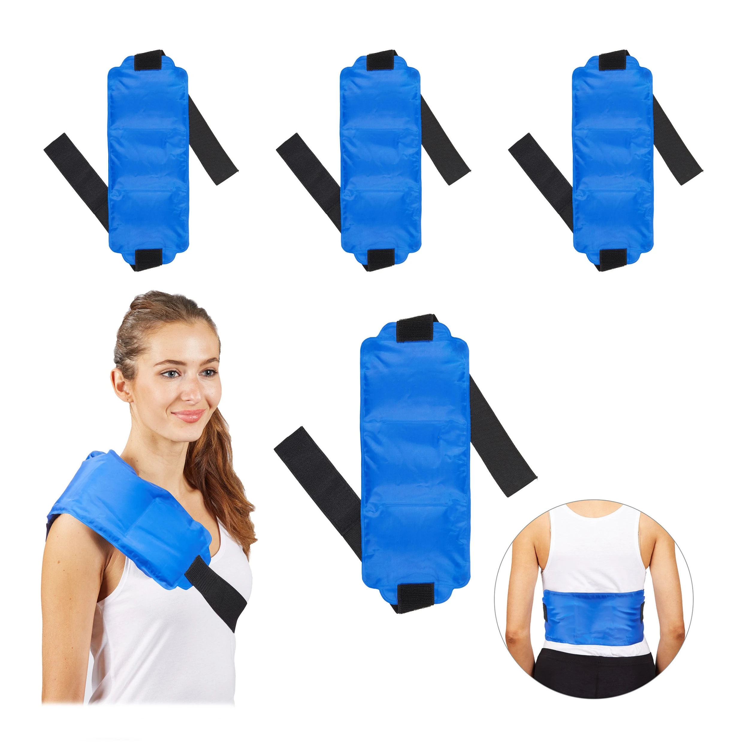 Relaxdays 4x Kühlpad In Blau 8 Relaxdays 4x Kühlpad In Blau – Bild 8