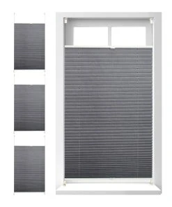 Relaxdays 4x Plissee In Grau - (B)80 X (H)130 Cm