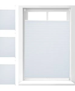 Relaxdays 4x Plissee In Weiß - (B)80 X (H)130 Cm