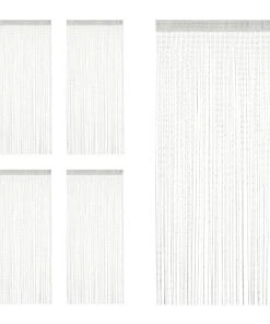 Relaxdays 5 X Fadenvorhang "Glitzer" In Weiß - 90 X 245 Cm -Relaxdays Verkaufsshop relaxdays 5 x fadenvorhang glitzer in weiss 90 x 245 cm 7