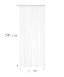 Relaxdays 5x Fadenvorhang In Weiß - (L)245 X (B)90 Cm -Relaxdays Verkaufsshop relaxdays 5x fadenvorhang in weiss l 245 x b 90 cm 3