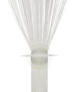 Relaxdays 5x Fadenvorhang In Weiß - (L)245 X (B)90 Cm -Relaxdays Verkaufsshop relaxdays 5x fadenvorhang in weiss l 245 x b 90 cm 5