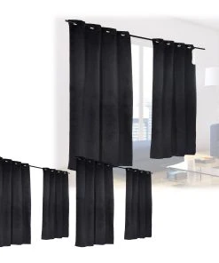Relaxdays 6 X Vorhang In Schwarz - (B)135 X (H)245 Cm 15 Relaxdays 6 X Vorhang In Schwarz - (B)135 X (H)245 Cm -Relaxdays Verkaufsshop relaxdays 6 x vorhang in schwarz b 135 x h 245 cm 7
