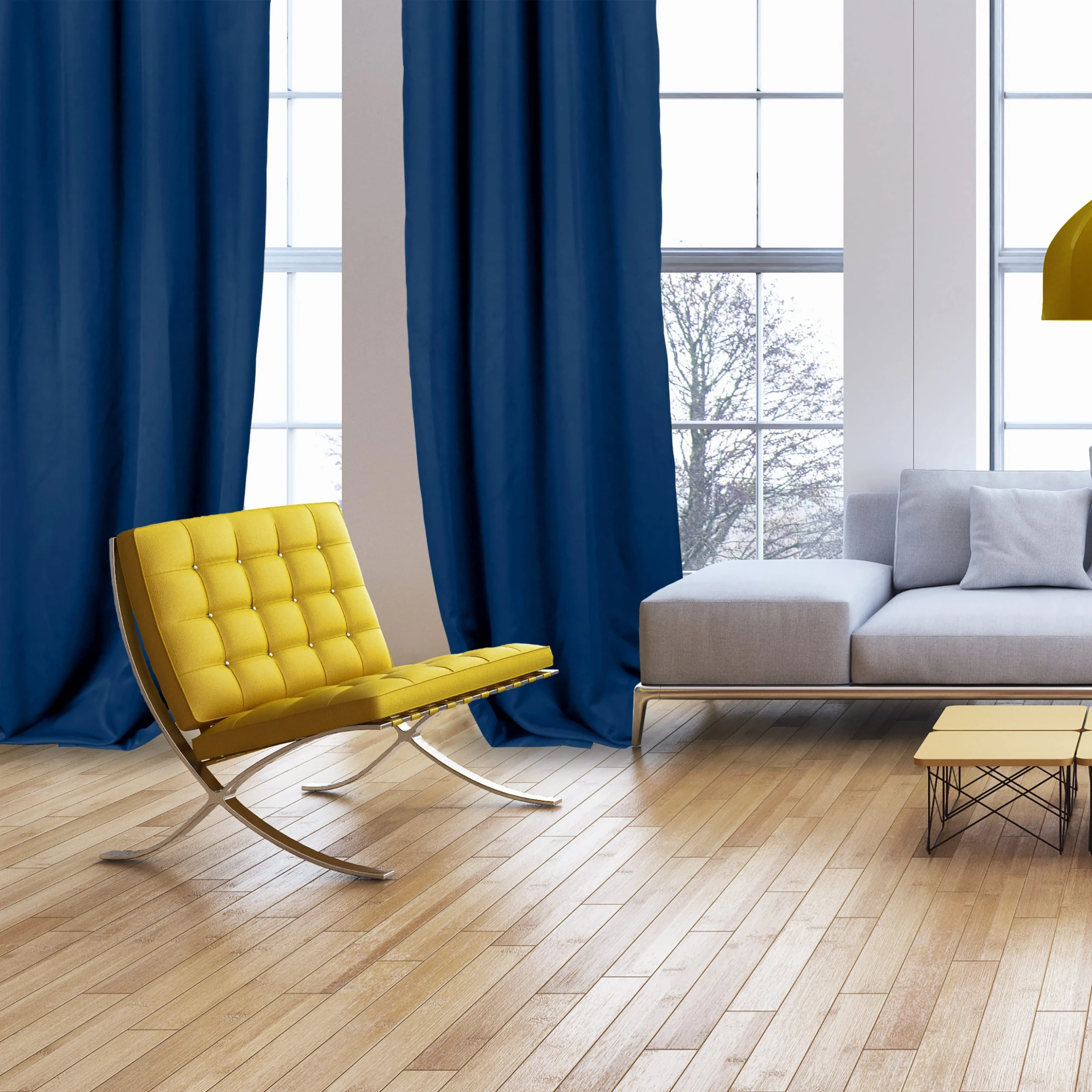 Relaxdays 8 X Vorhang In Blau - (B)135 X (H)175 Cm 2 Relaxdays 8 X Vorhang In Blau - (B)135 X (H)175 Cm – Bild 2