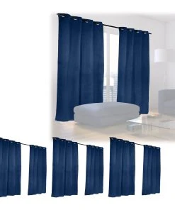 Relaxdays 8 X Vorhang In Blau - (B)135 X (H)175 Cm 15 Relaxdays 8 X Vorhang In Blau - (B)135 X (H)175 Cm -Relaxdays Verkaufsshop relaxdays 8 x vorhang in blau b 135 x h 175 cm 7