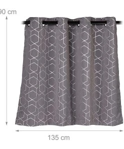 Relaxdays 8 X Vorhang "Muster" In Grau/ Silber - (B)135 X (H)90 Cm 11 Relaxdays 8 X Vorhang "Muster" In Grau/ Silber - (B)135 X (H)90 Cm -Relaxdays Verkaufsshop relaxdays 8 x vorhang muster in grau silber b 135 x h 90 cm 3