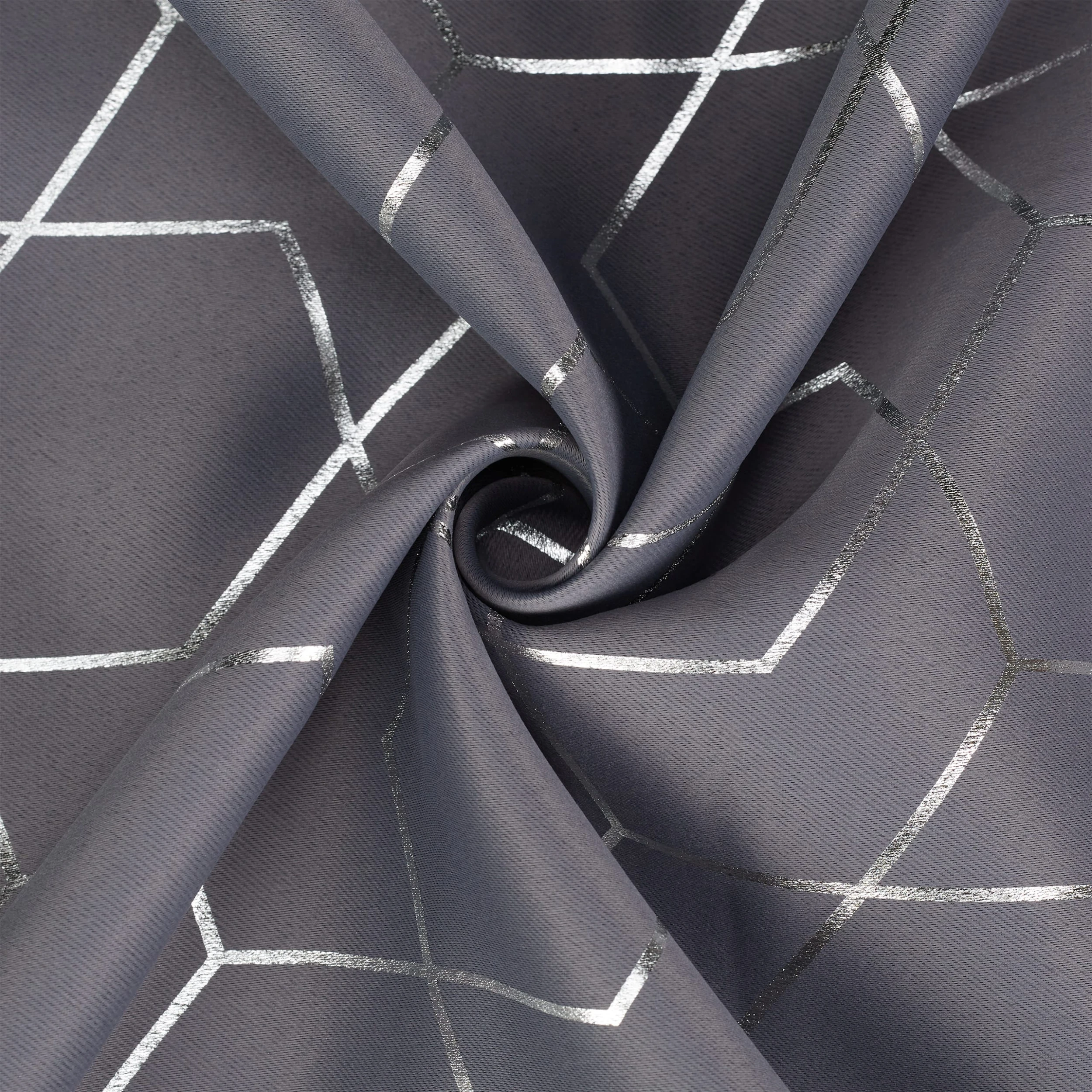 Relaxdays 8 X Vorhang "Muster" In Grau/ Silber - (B)135 X (H)90 Cm 7 Relaxdays 8 X Vorhang "Muster" In Grau/ Silber - (B)135 X (H)90 Cm – Bild 7