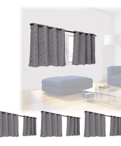Relaxdays 8 X Vorhang "Muster" In Grau/ Silber - (B)135 X (H)90 Cm 15 Relaxdays 8 X Vorhang "Muster" In Grau/ Silber - (B)135 X (H)90 Cm -Relaxdays Verkaufsshop relaxdays 8 x vorhang muster in grau silber b 135 x h 90 cm 7