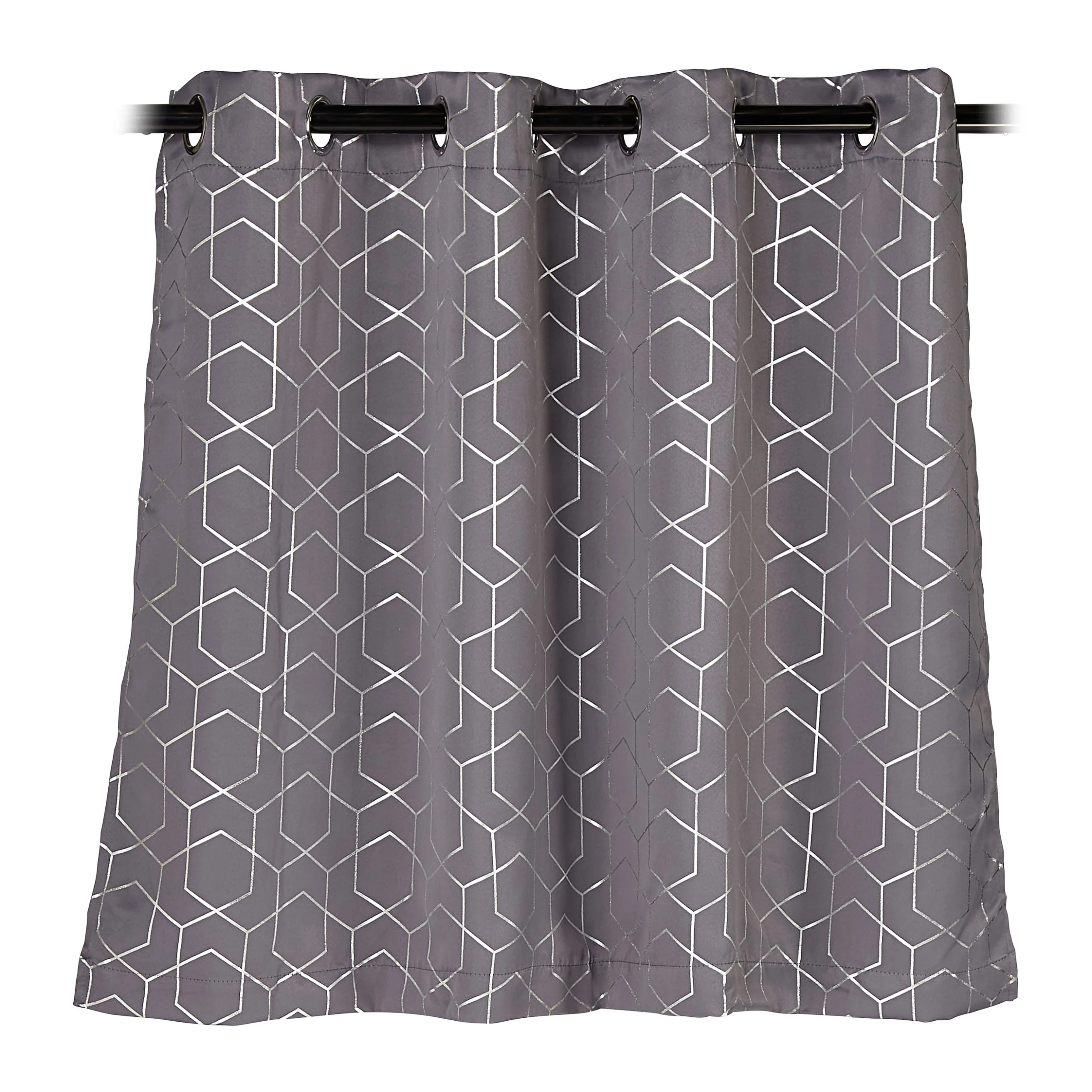 Relaxdays 8 X Vorhang "Muster" In Grau/ Silber - (B)135 X (H)90 Cm 1 Relaxdays 8 X Vorhang "Muster" In Grau/ Silber - (B)135 X (H)90 Cm