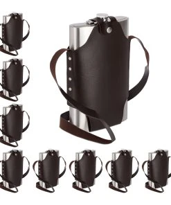 Relaxdays 9x Flachmann In Silber - 1,8 L -Relaxdays Verkaufsshop relaxdays 9x flachmann in silber 1 8 l 7