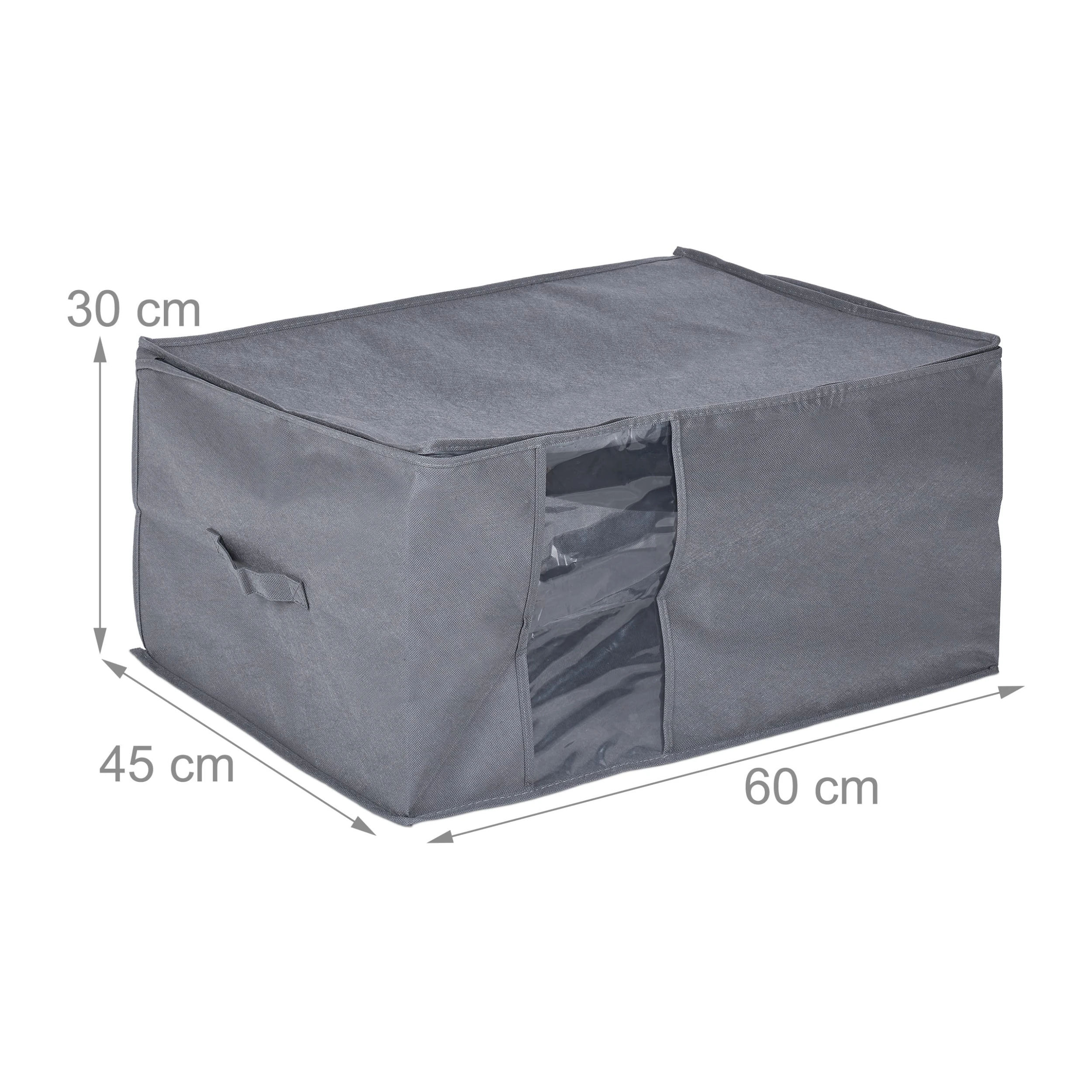 Relaxdays Aufbewahrungstasche In Grau - (B)60 X (H)30 X (T)45 Cm 4 Relaxdays Aufbewahrungstasche In Grau - (B)60 X (H)30 X (T)45 Cm – Bild 4