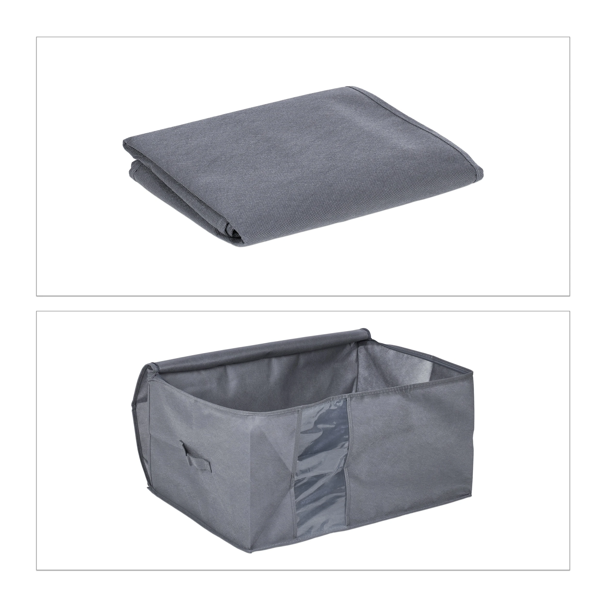 Relaxdays Aufbewahrungstasche In Grau - (B)60 X (H)30 X (T)45 Cm 6 Relaxdays Aufbewahrungstasche In Grau - (B)60 X (H)30 X (T)45 Cm – Bild 6