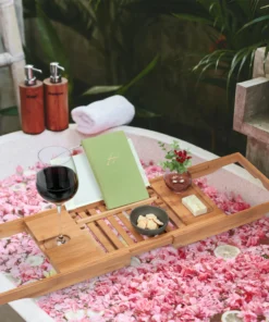 Relaxdays Badewannenablage In Natur/ Weiß - (B)105 X (H)16,5 X (T)23,5 Cm -Relaxdays Verkaufsshop relaxdays badewannenablage in natur weiss b 105 x h 16 5 x t 23 5 cm 1