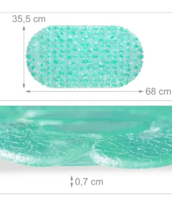 Relaxdays Badewannenmatte In Grün - (B)68 X (T)35,5 Cm -Relaxdays Verkaufsshop relaxdays badewannenmatte in grun b 68 x t 35 5 cm 3