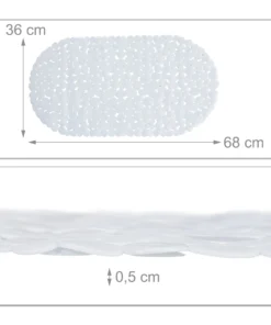 Relaxdays Badewannenmatte In Weiß - (B)36 X (T)68 Cm -Relaxdays Verkaufsshop relaxdays badewannenmatte in weiss b 36 x t 68 cm 3