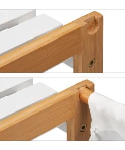 Relaxdays Badregal In Natur/Weiß - (B)65,5 X (H)76 X (T)33 Cm -Relaxdays Verkaufsshop relaxdays badregal in natur weiss b 65 5 x h 76 x t 33 cm 6