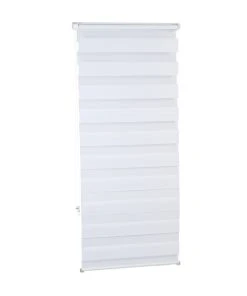 Relaxdays Doppelrollo In Weiß - (B)60 X (H)160 Cm -Relaxdays Verkaufsshop relaxdays doppelrollo in weiss b 60 x h 160 cm 2