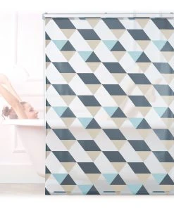 Relaxdays Duschrollo Triangle In Bunt - (B)120 X (H)240 Cm -Relaxdays Verkaufsshop relaxdays duschrollo triangle in bunt b 120 x h 240 cm 7