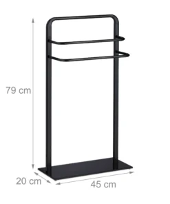 Relaxdays Handtuchständer In Schwarz - (B)45 X (H)79 X (T)20 Cm -Relaxdays Verkaufsshop relaxdays handtuchstander in schwarz b 45 x h 79 x t 20 cm 3