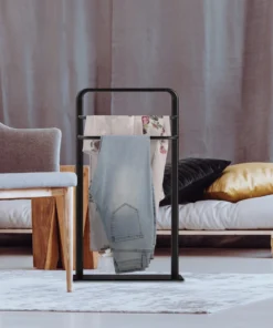 Relaxdays Handtuchständer In Schwarz - (B)45 X (H)79 X (T)20 Cm -Relaxdays Verkaufsshop relaxdays handtuchstander in schwarz b 45 x h 79 x t 20 cm 4