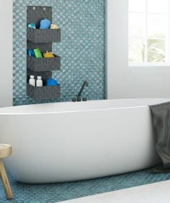 Relaxdays Hängeorganizer In Grau - (B)25 X (H)75 X (T)15 Cm -Relaxdays Verkaufsshop relaxdays hangeorganizer in grau b 25 x h 75 x t 15 cm 1