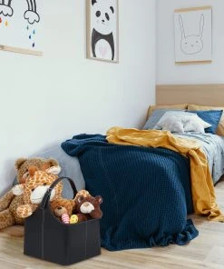 Relaxdays Holzkorb In Schwarz -Relaxdays Verkaufsshop relaxdays holzkorb in schwarz 4